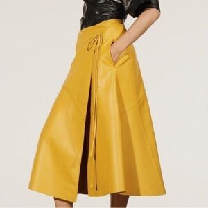 Zara Leather Wrap Skirt